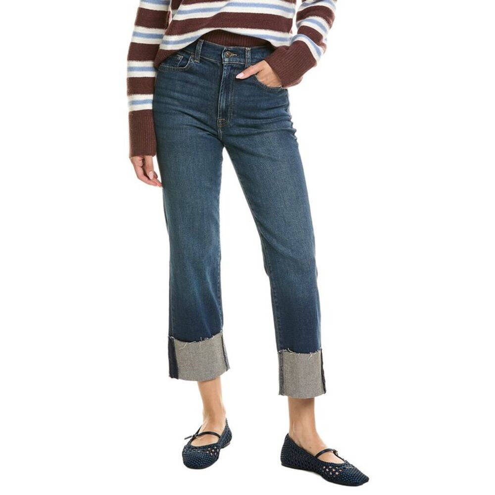 7 For All Mankind Womens  Logan Stovepipe Greenwich Jean, Blue